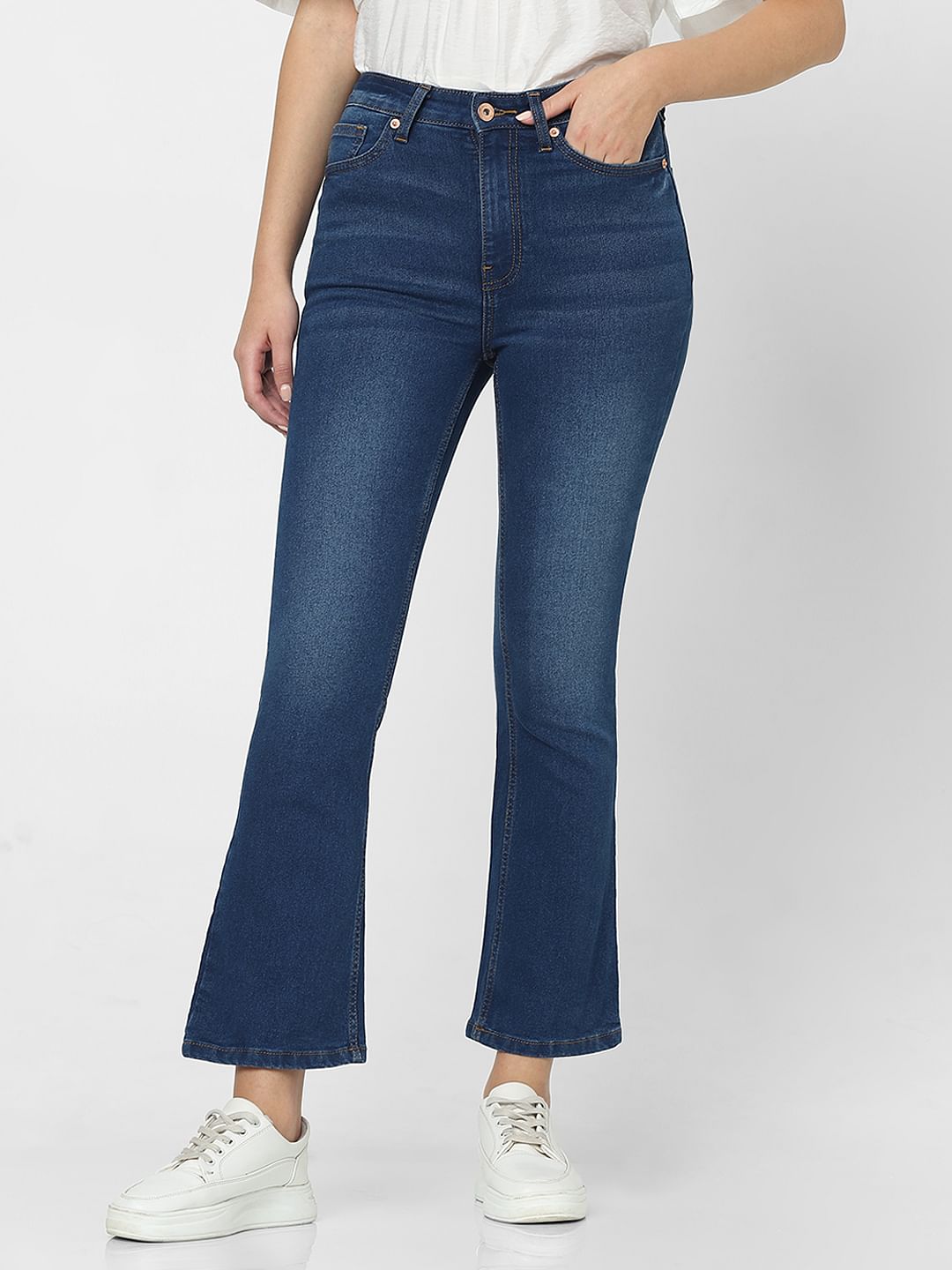 Blue High Rise Petra Bootcut Jeans