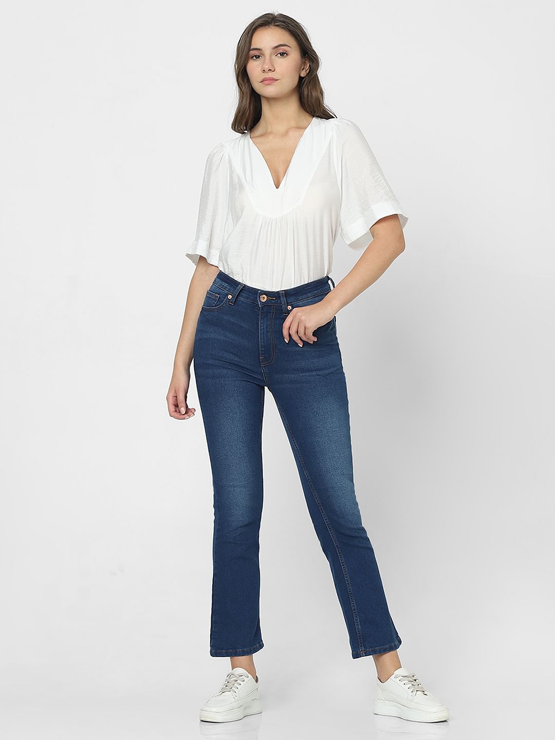 Blue High Rise Petra Bootcut Jeans