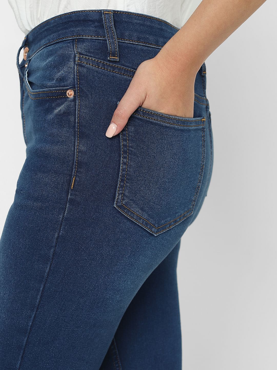 Blue High Rise Petra Bootcut Jeans