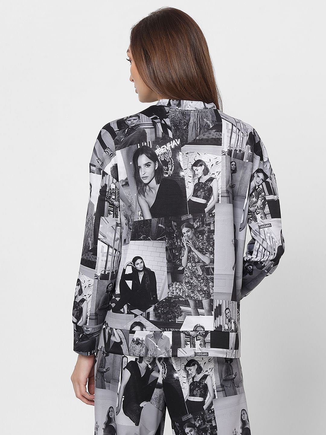 Black & White Photoprint Co-Ord Set Sweatshirt
