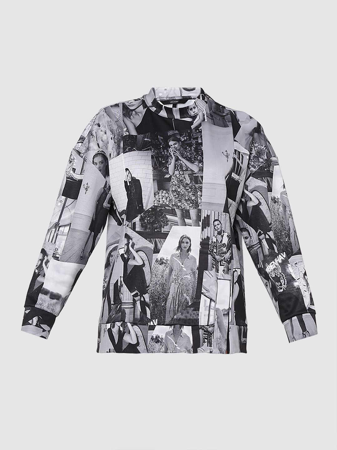 Black & White Photoprint Co-Ord Set Sweatshirt