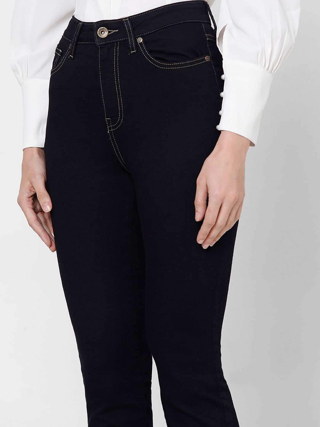 Dark Blue High Rise Petra Bootcut Jeans