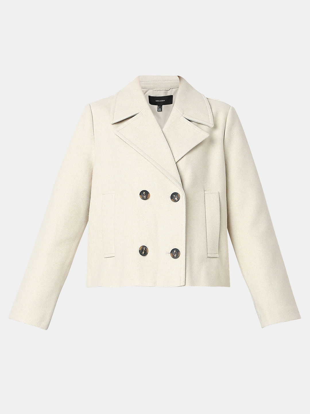 Beige Double Breasted Jacket