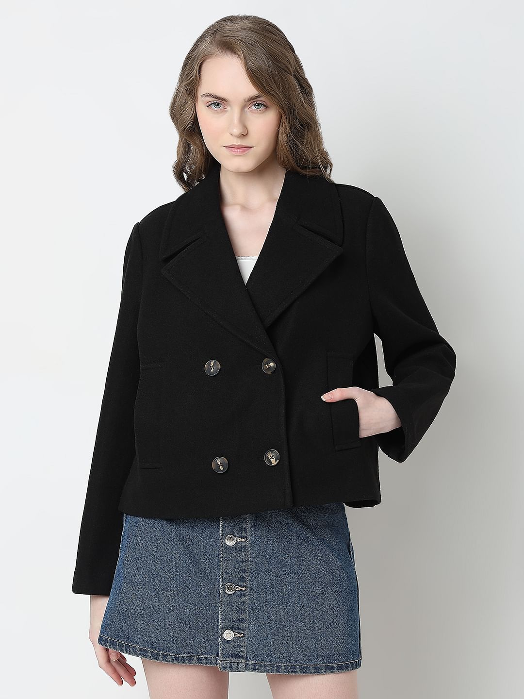 Black Double Breasted Jacket