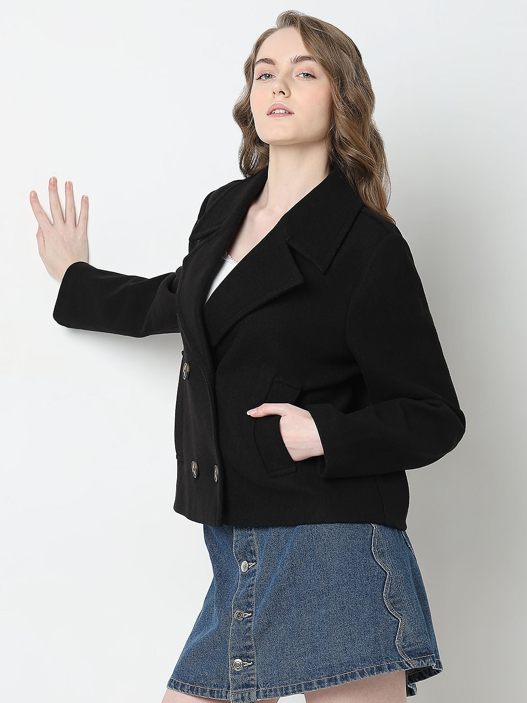 Black Double Breasted Jacket