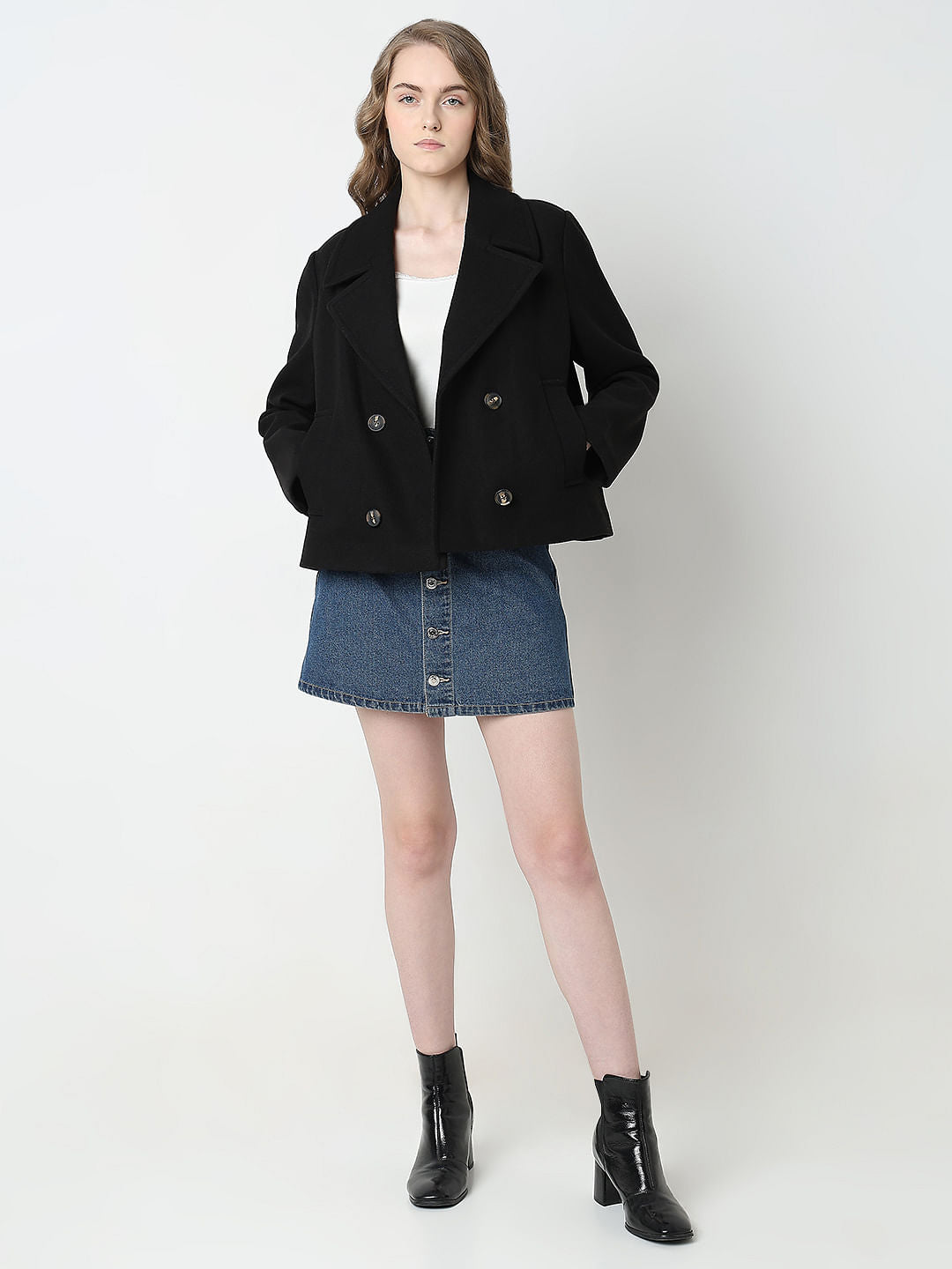 Black Double Breasted Jacket