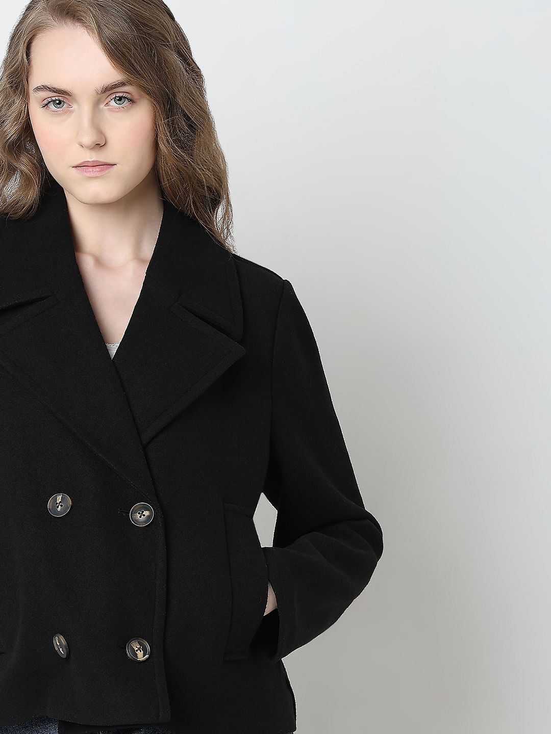 Black Double Breasted Jacket