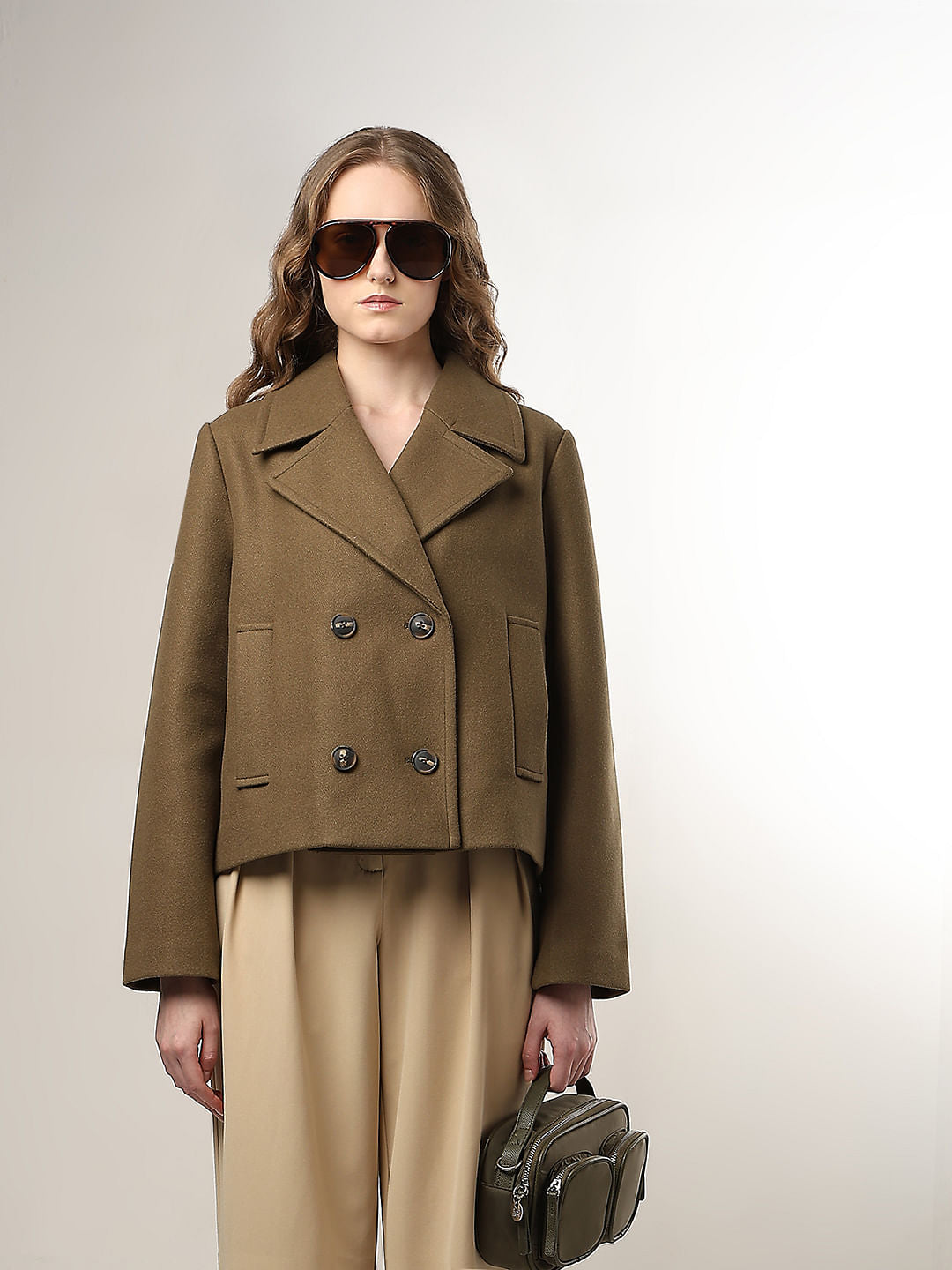 Brown Double Breasted Jacket