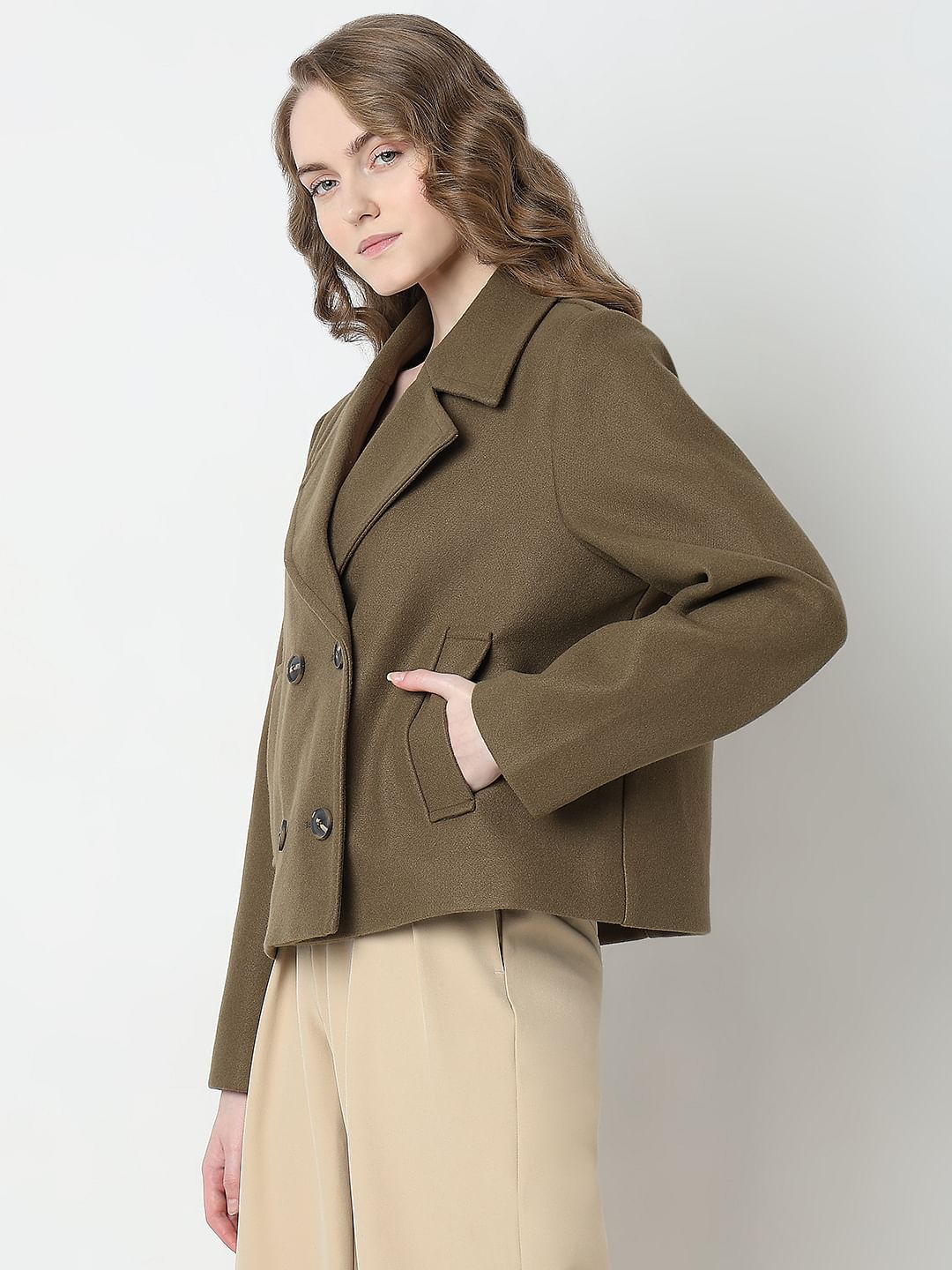 Brown Double Breasted Jacket