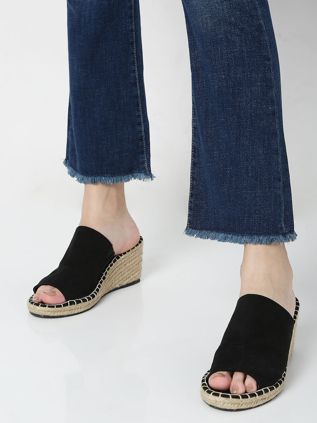 Blue Mid Rise Petra Bootcut Jeans