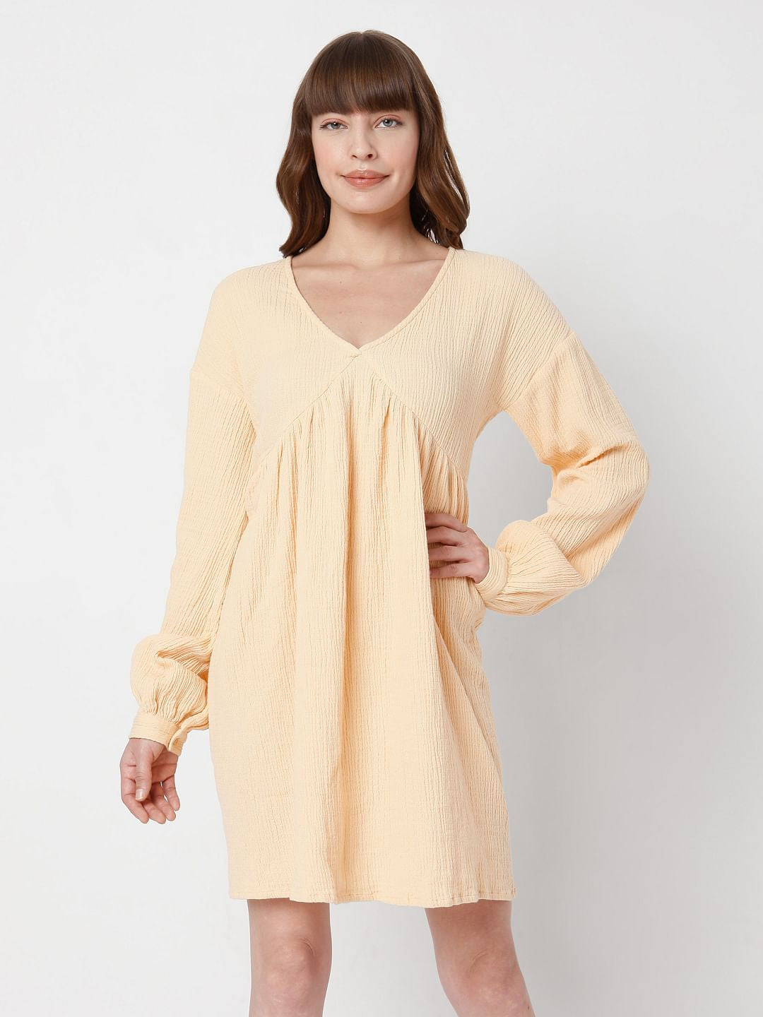 Orange Textured Dress