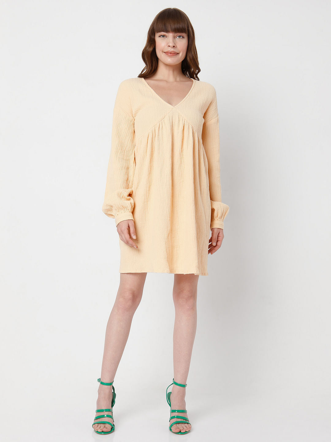 Orange Textured Dress