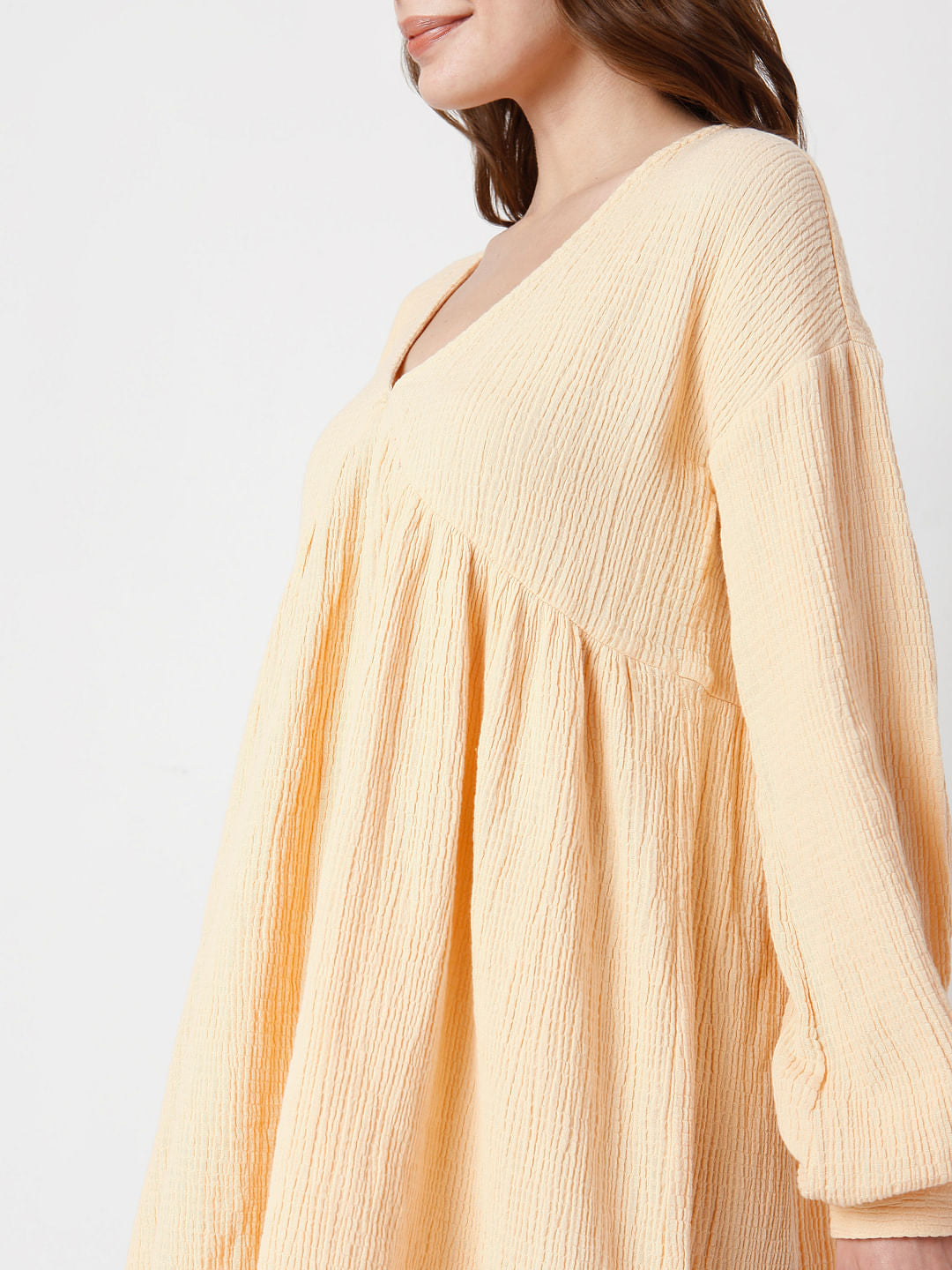 Orange Textured Dress
