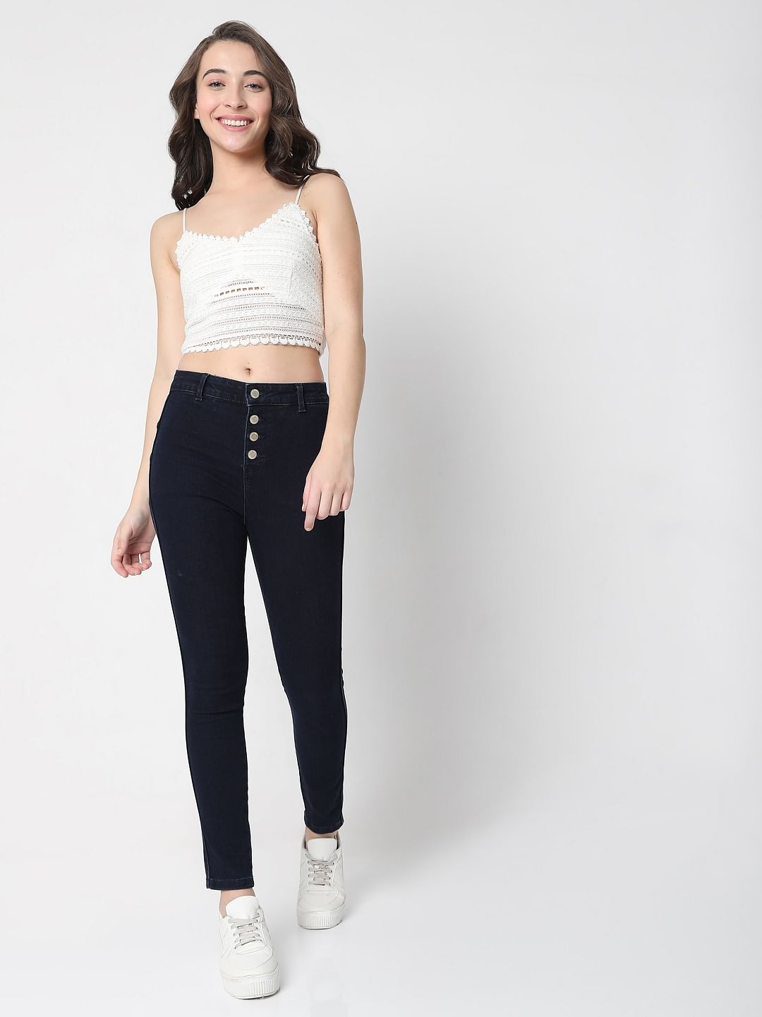 Blue High Waist Push Up Wendy Skinny Jeans