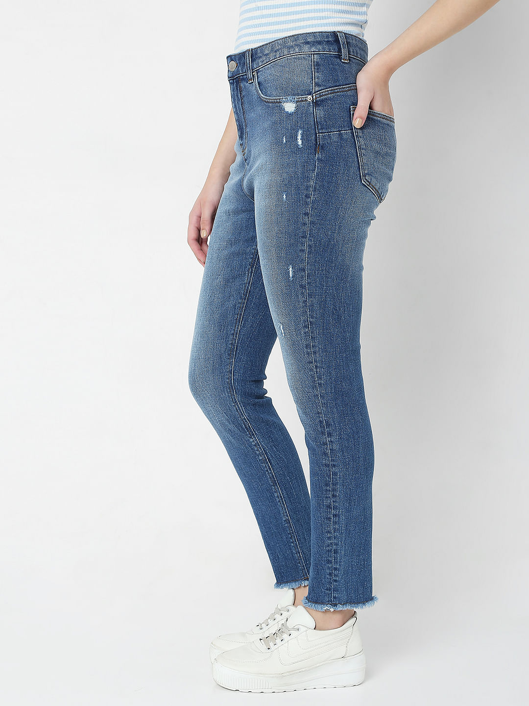 Blue High Waist Push Up Wendy Skinny Jeans