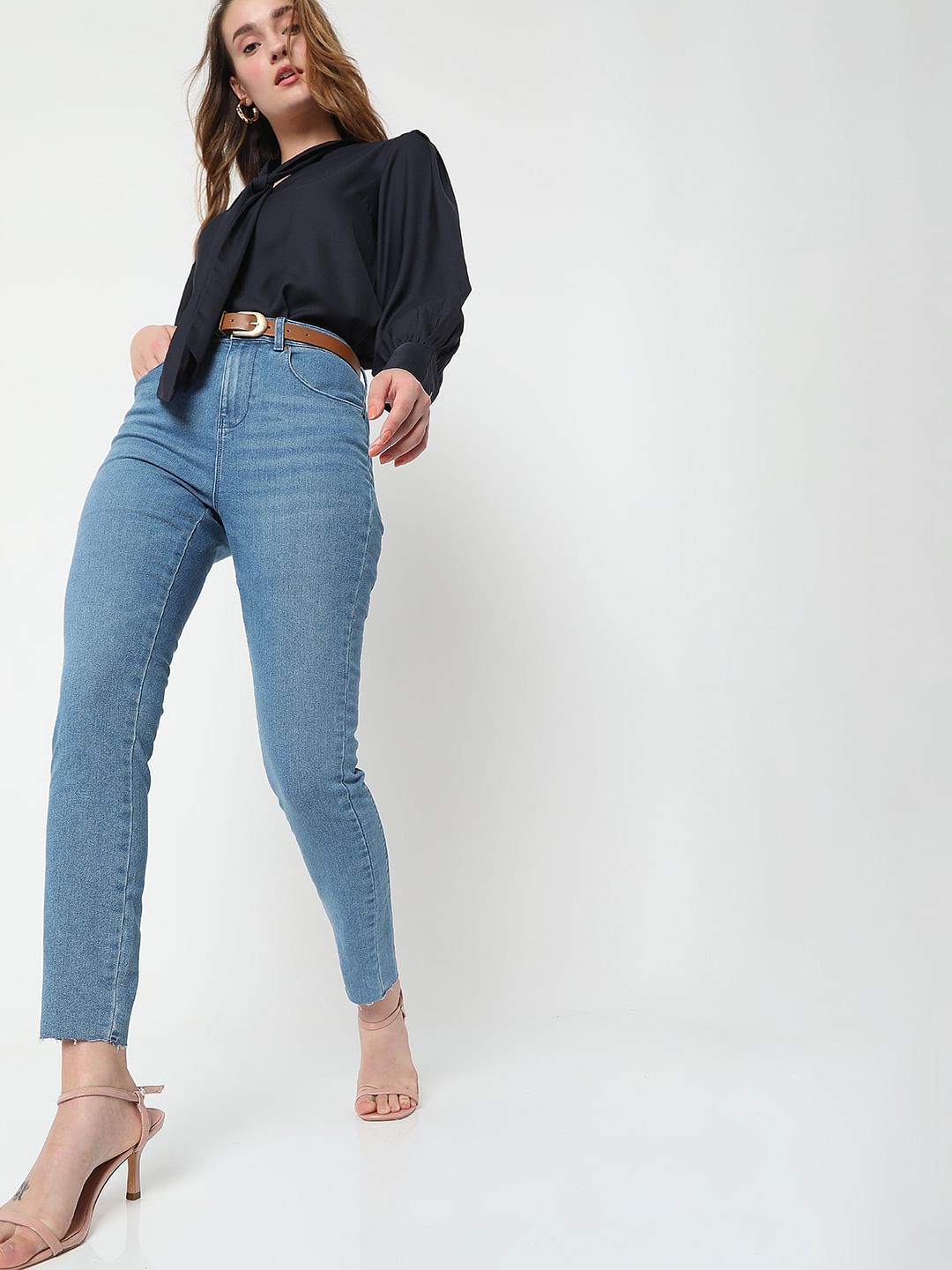 Blue High Waist Push Up Wendy Skinny Jeans
