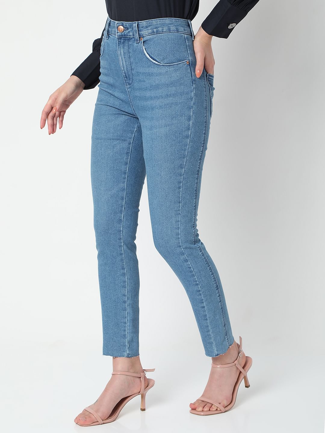 Blue High Waist Push Up Wendy Skinny Jeans