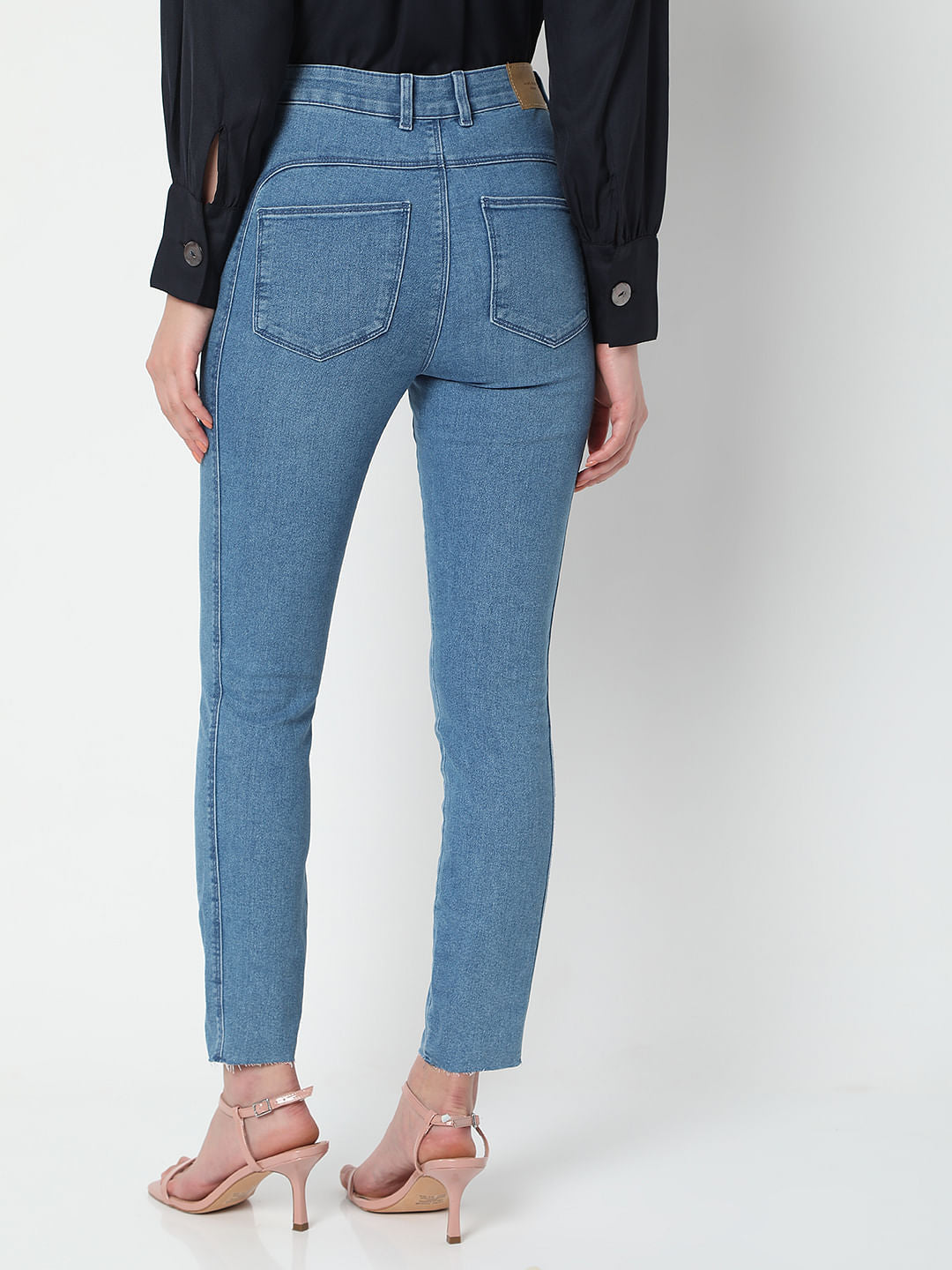 Blue High Waist Push Up Wendy Skinny Jeans