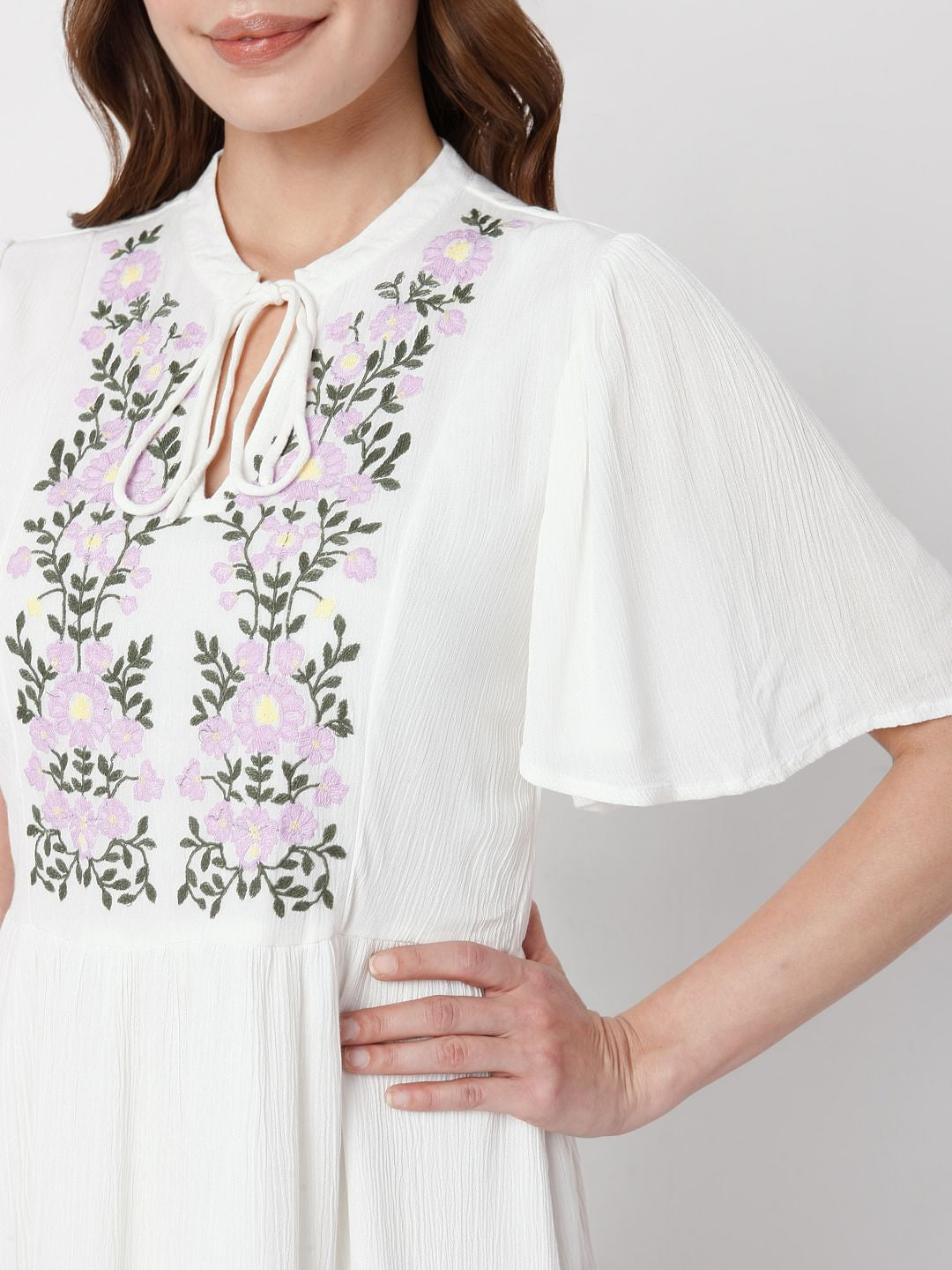 White Embroidered Dress