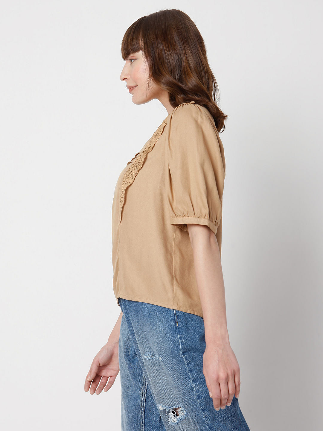 Brown Lace Top