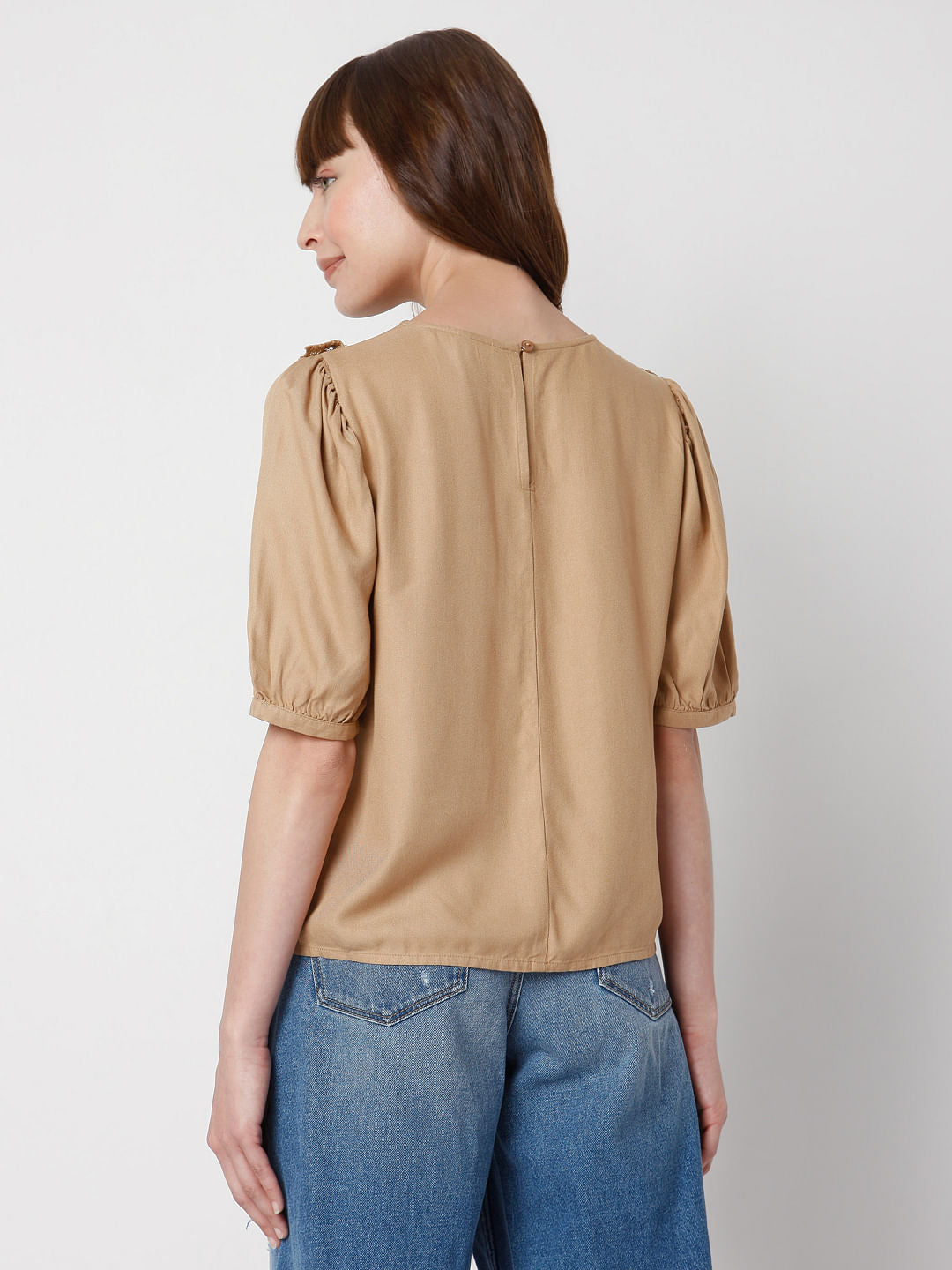 Brown Lace Top