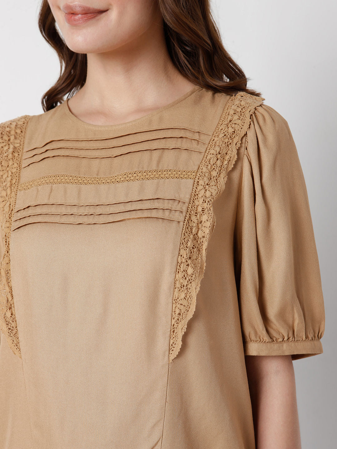 Brown Lace Top