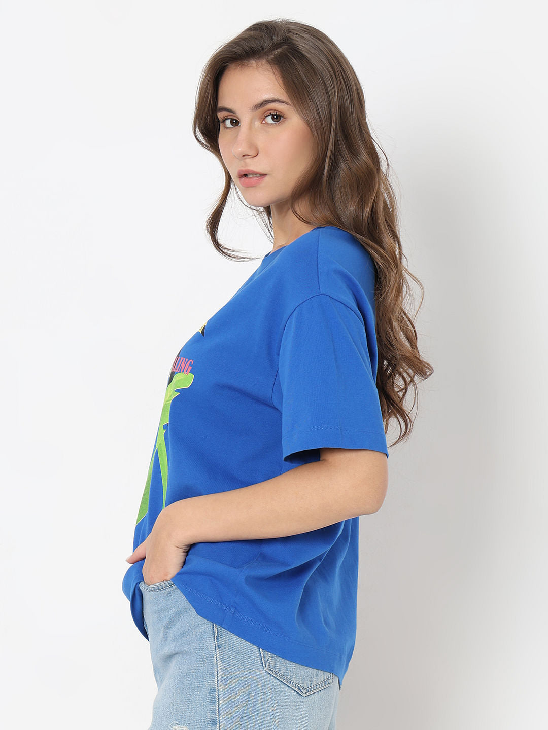 Blue Graphic Print T-Shirt