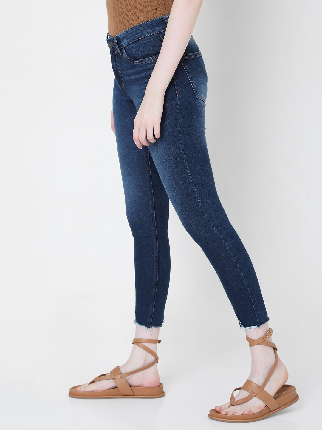 Blue Mid Rise Wendy Skinny Fit Jeans
