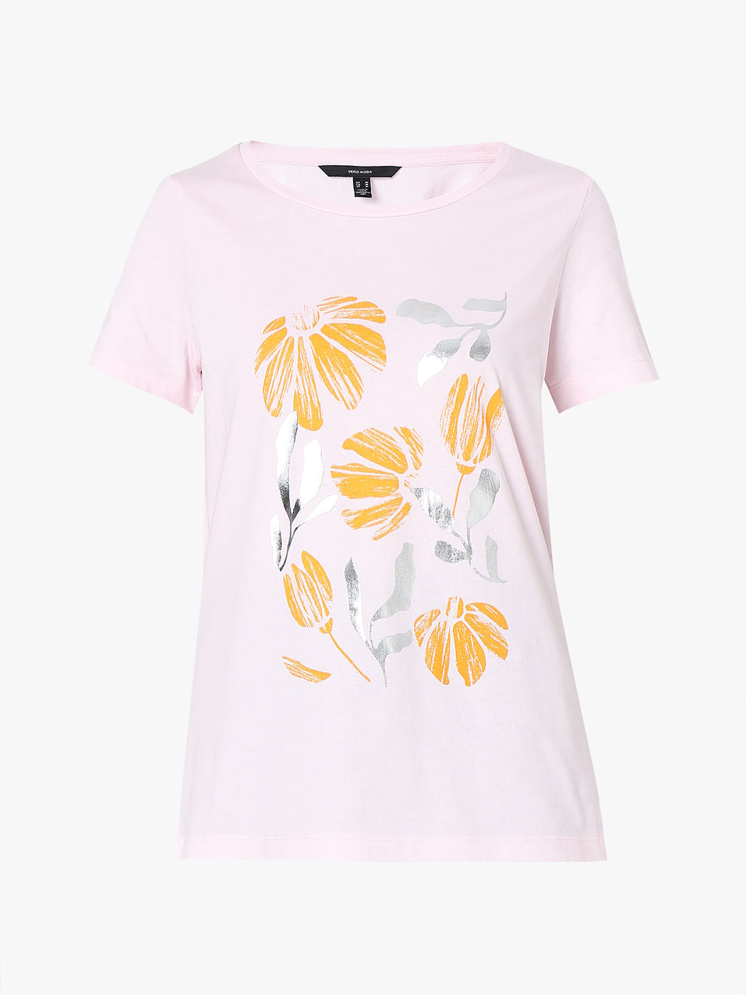 Light Pink Floral Print T-Shirt