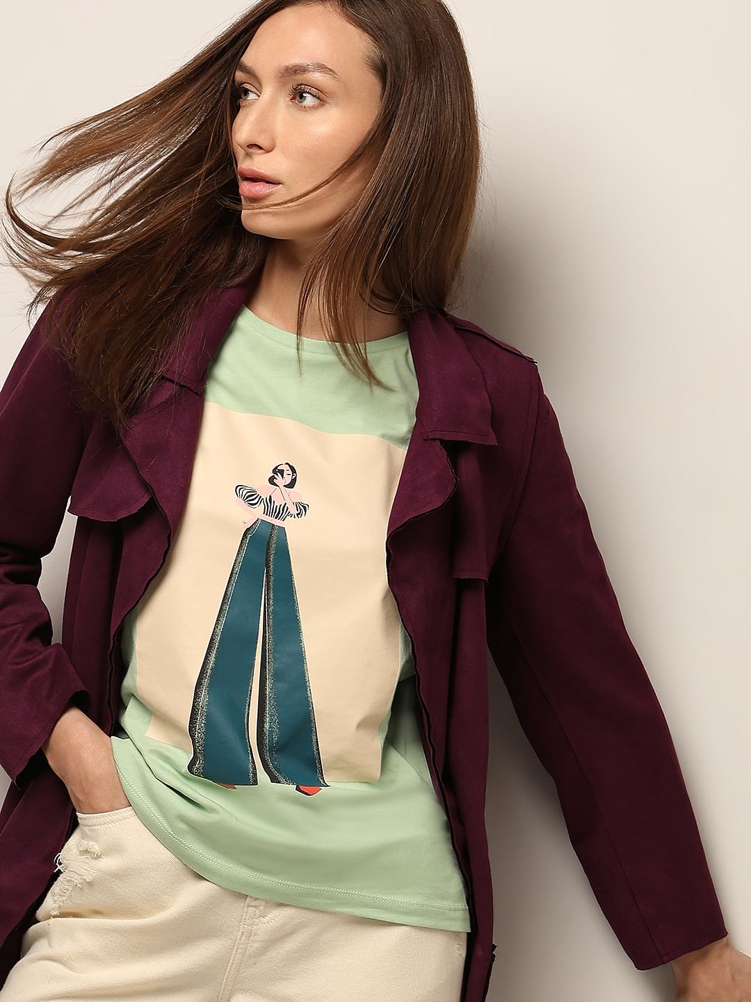 Green Graphic Print T-Shirt