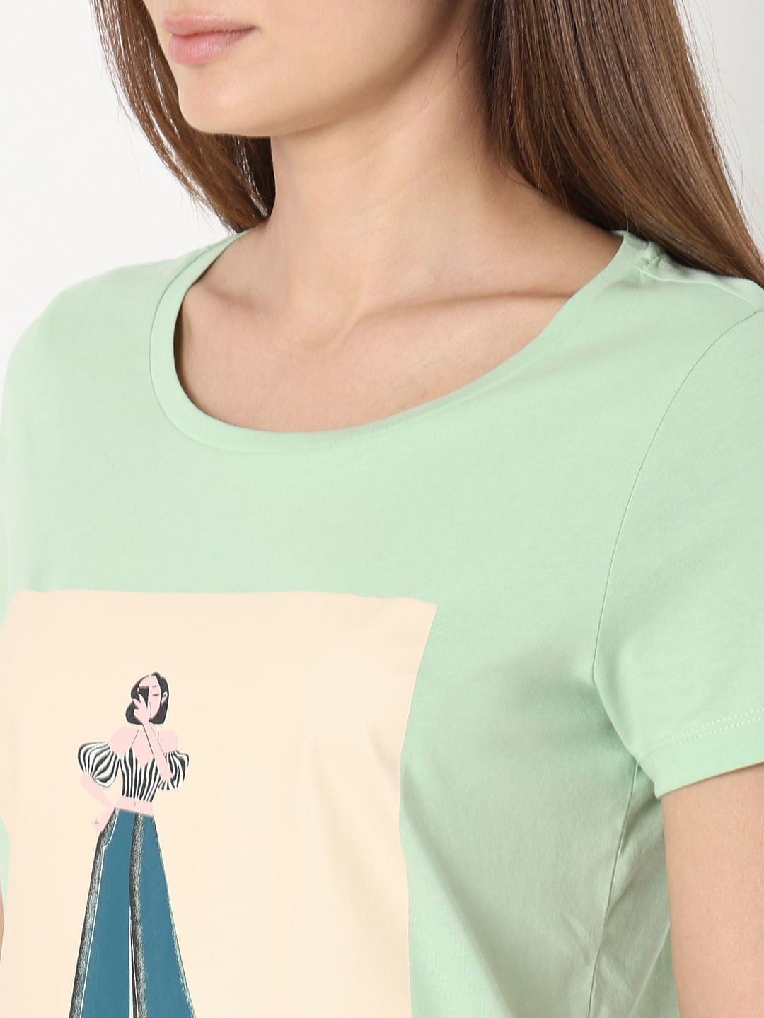 Green Graphic Print T-Shirt