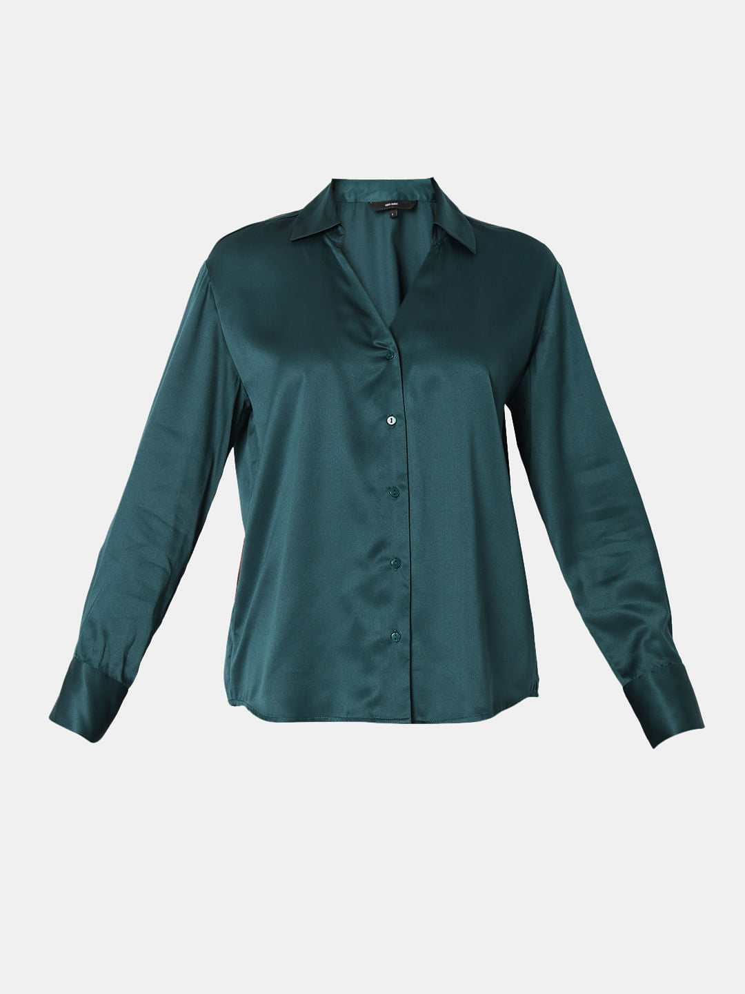 Dark Green Satin Shirt