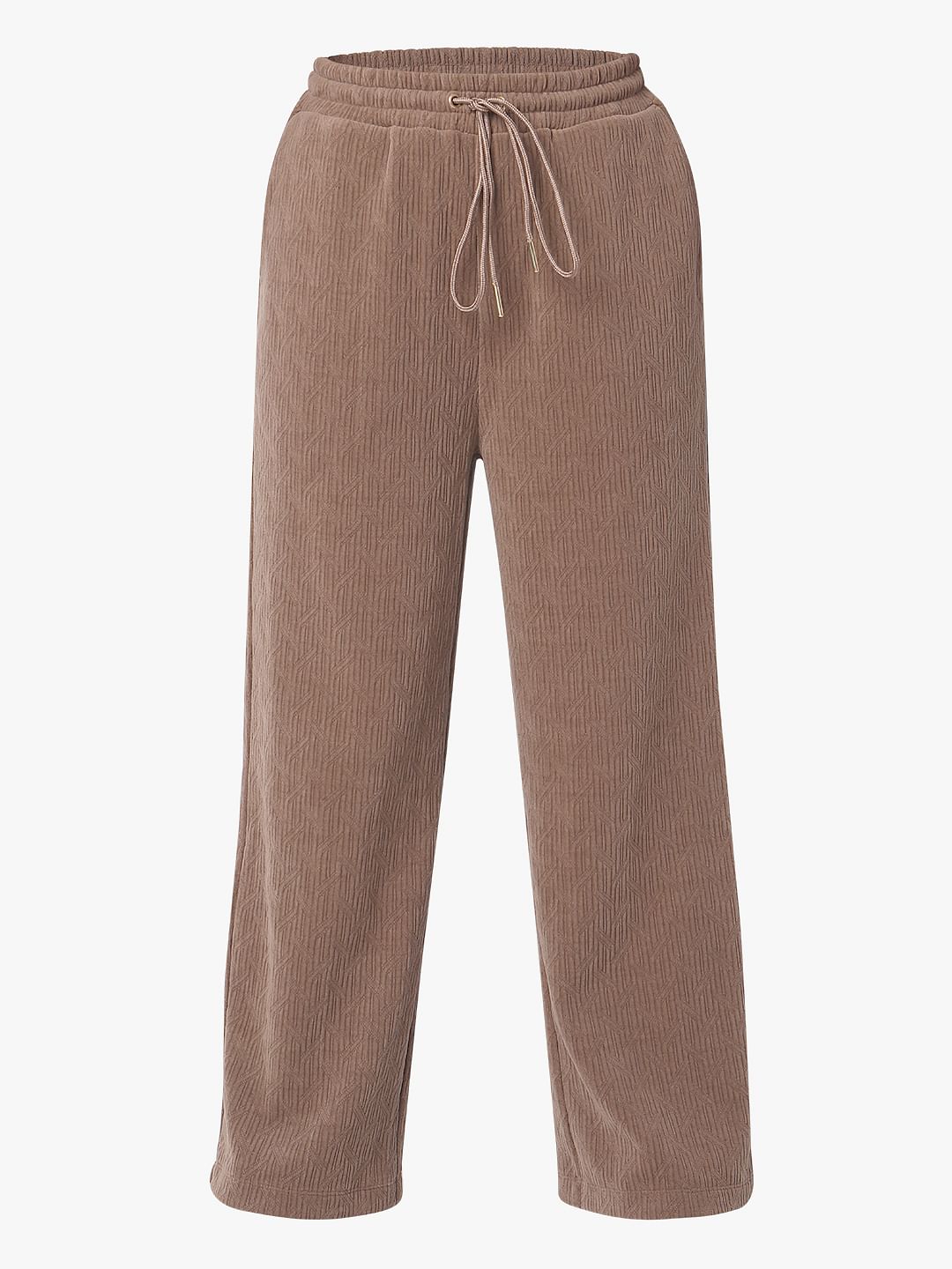 Brown Corduroy Co-Ord Set Sweatpants