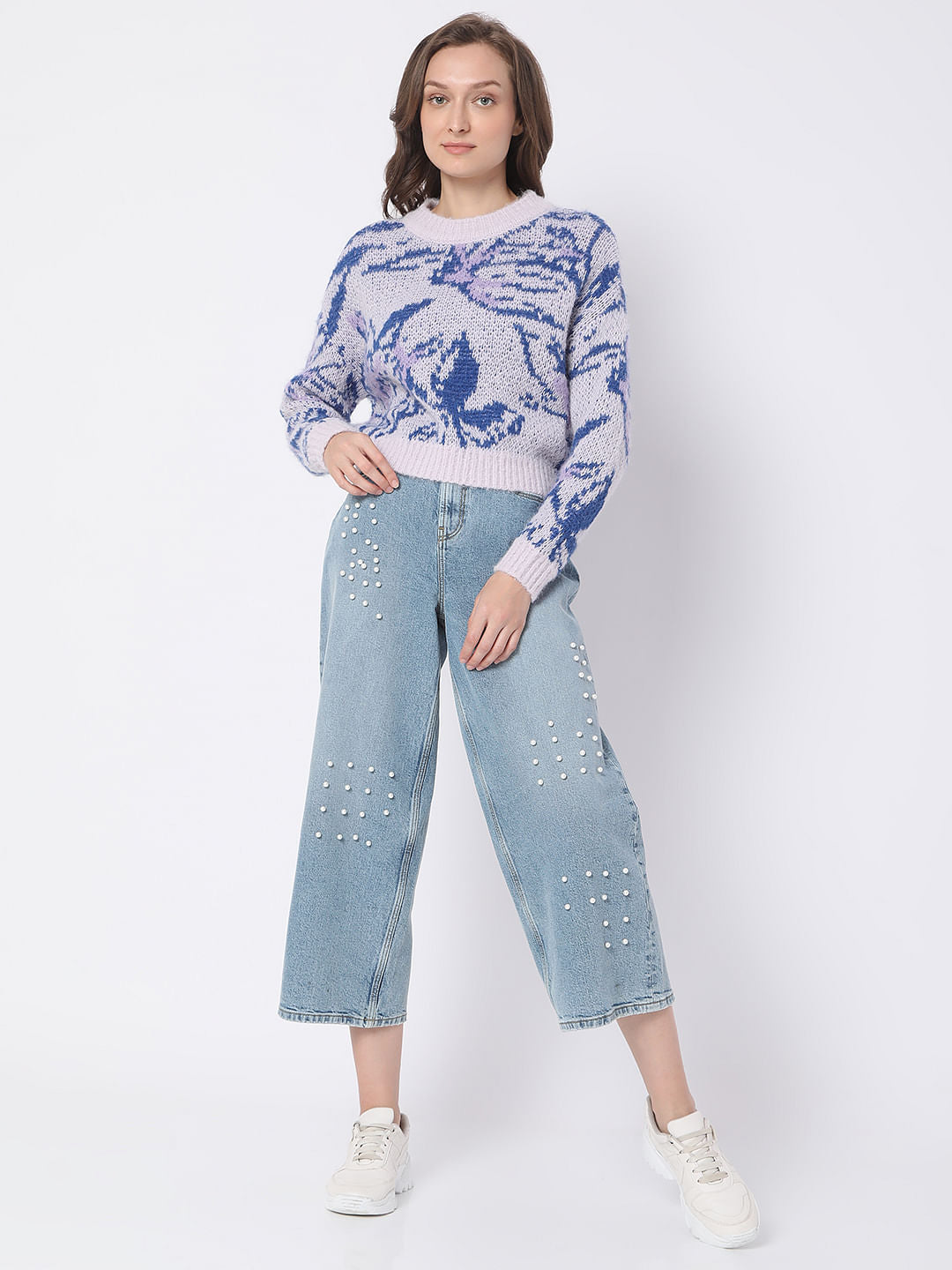 Purple Yarn Dyed Pullover