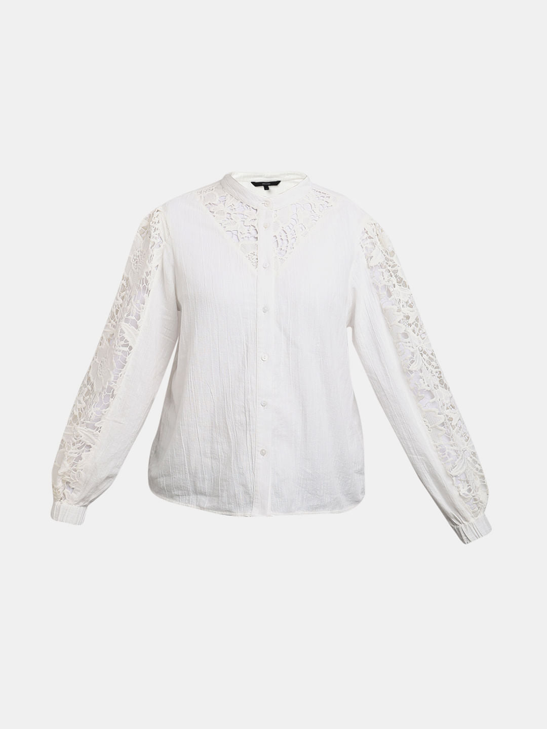 White Lace Cotton Top