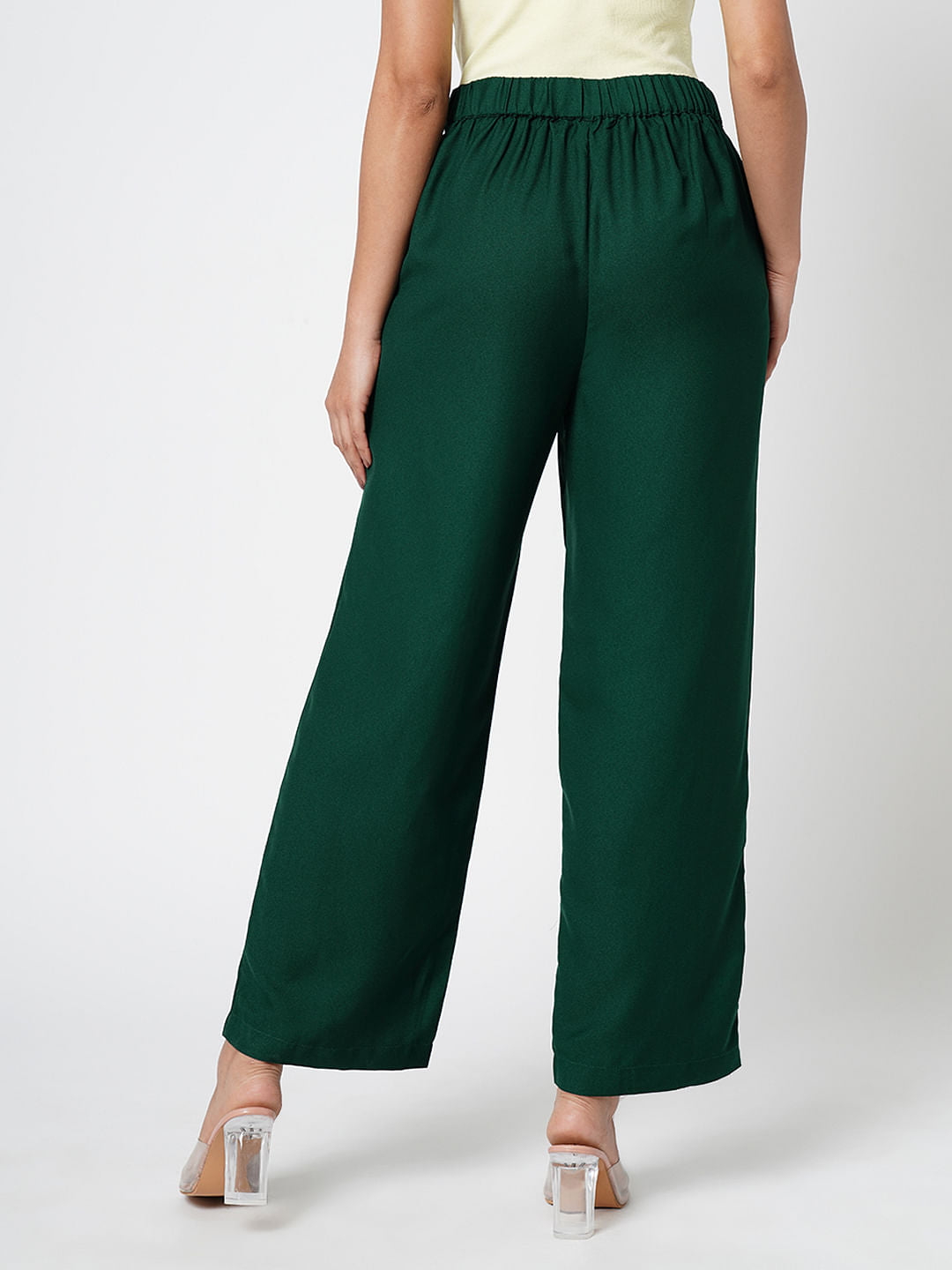 I.Scenery By Vero Moda Green High Rise Pants