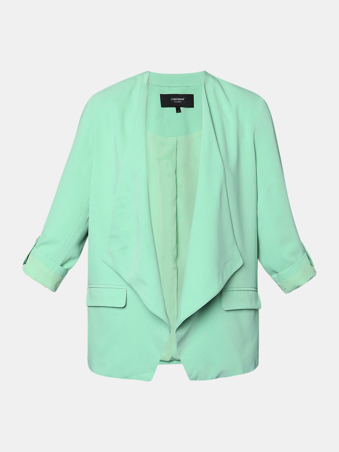 Light Green Front Open Blazer