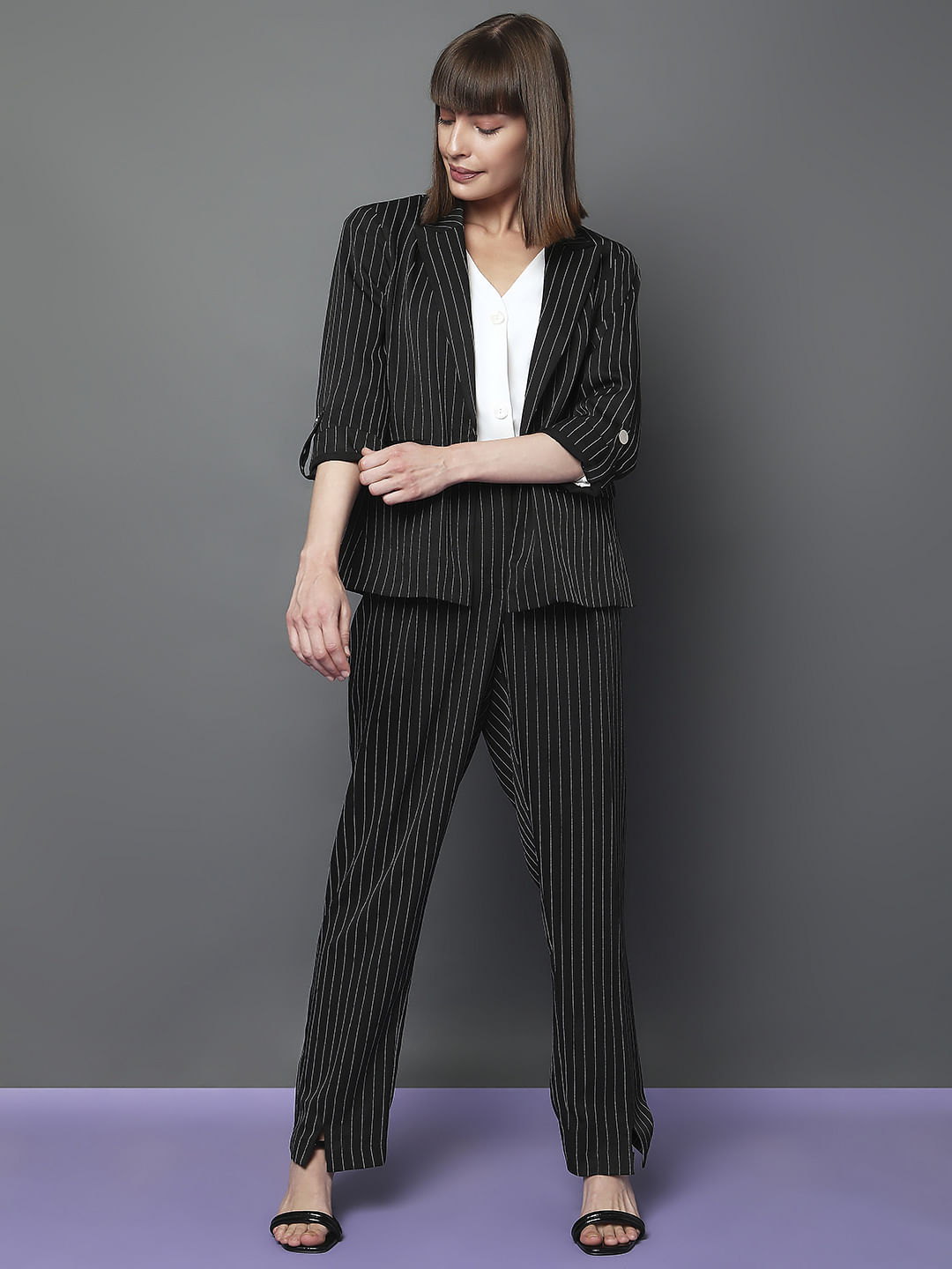 Blazer Striped Co-Ord Set Blazer