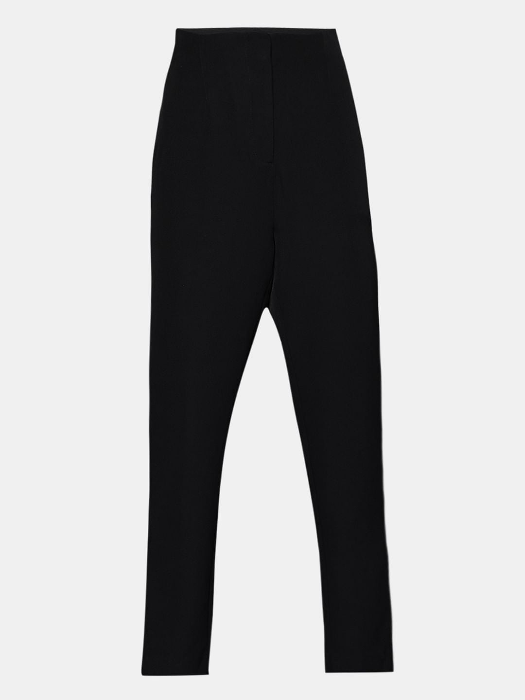 Black High Rise Slim Fit Pants