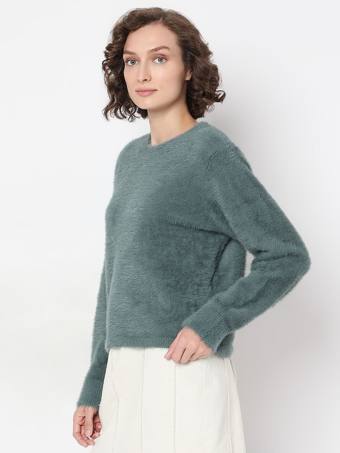 Green Fuzzy Pullover