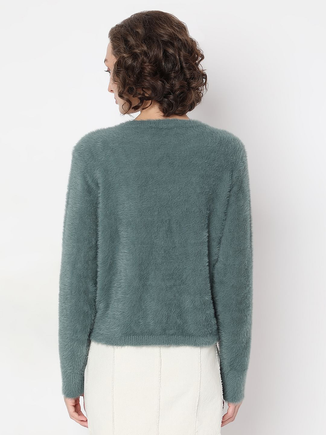 Green Fuzzy Pullover