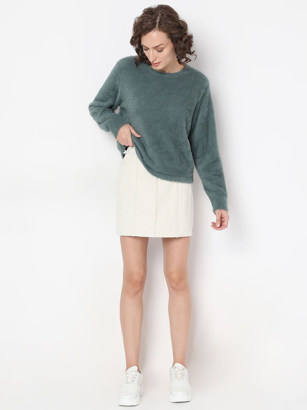 Green Fuzzy Pullover
