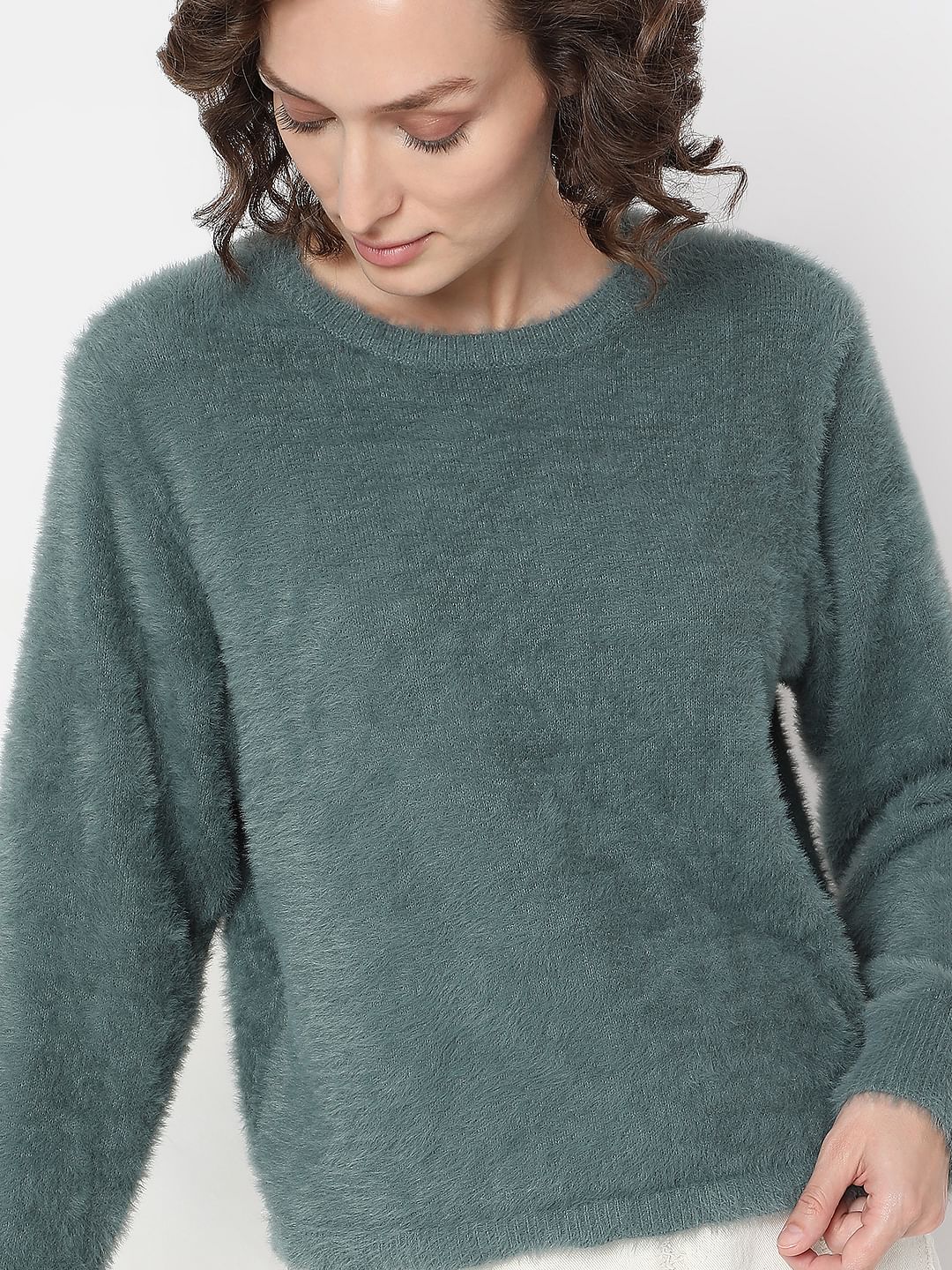 Green Fuzzy Pullover
