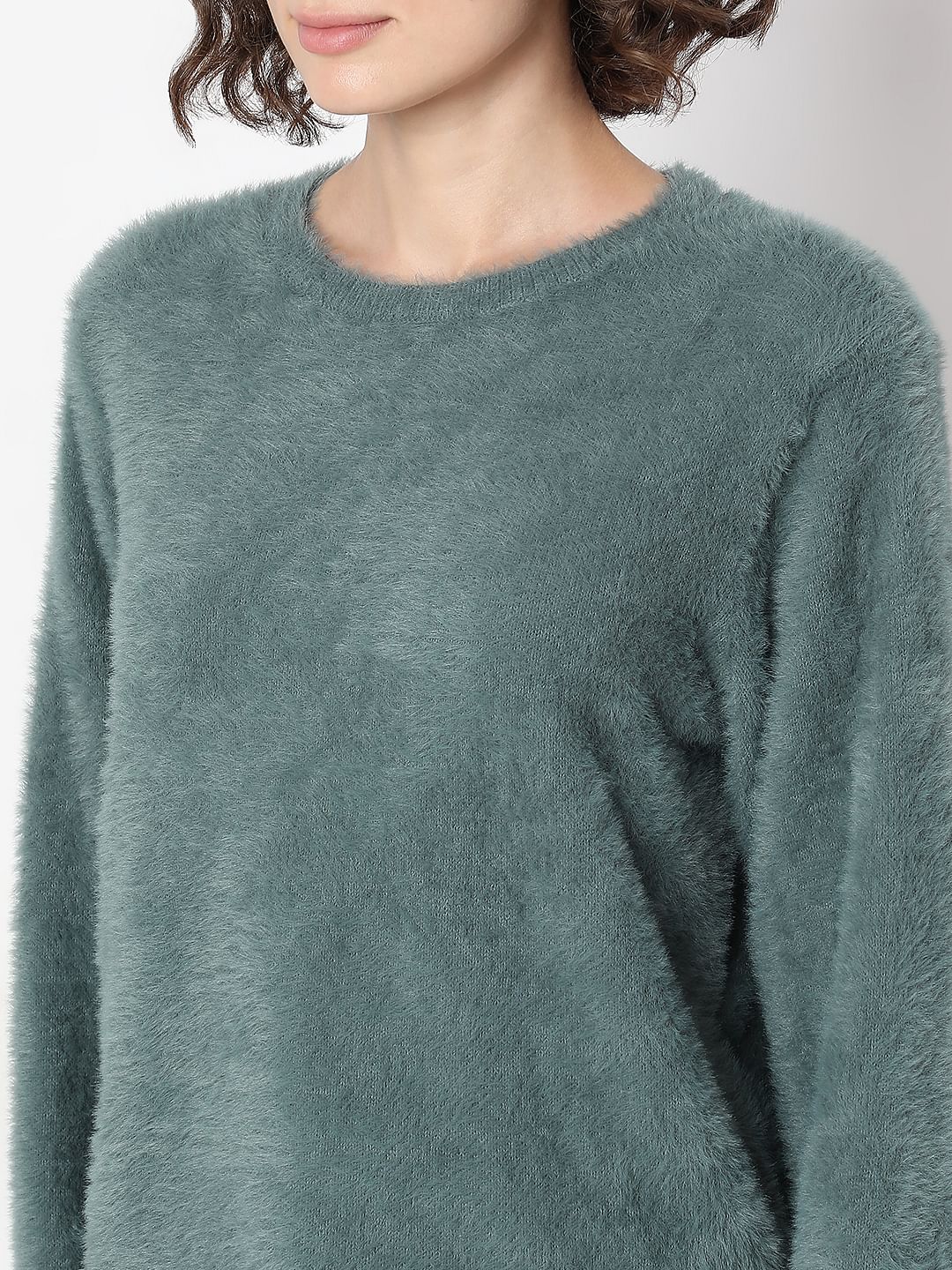 Green Fuzzy Pullover