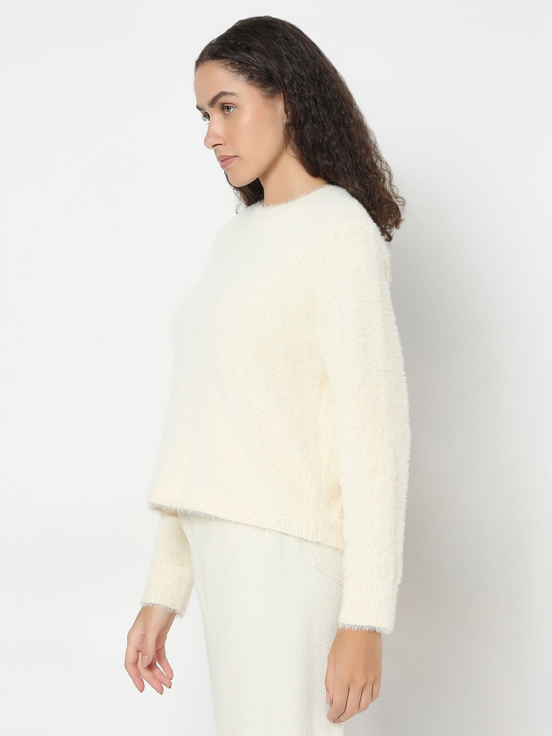 Beige Long Sleeve Pullover