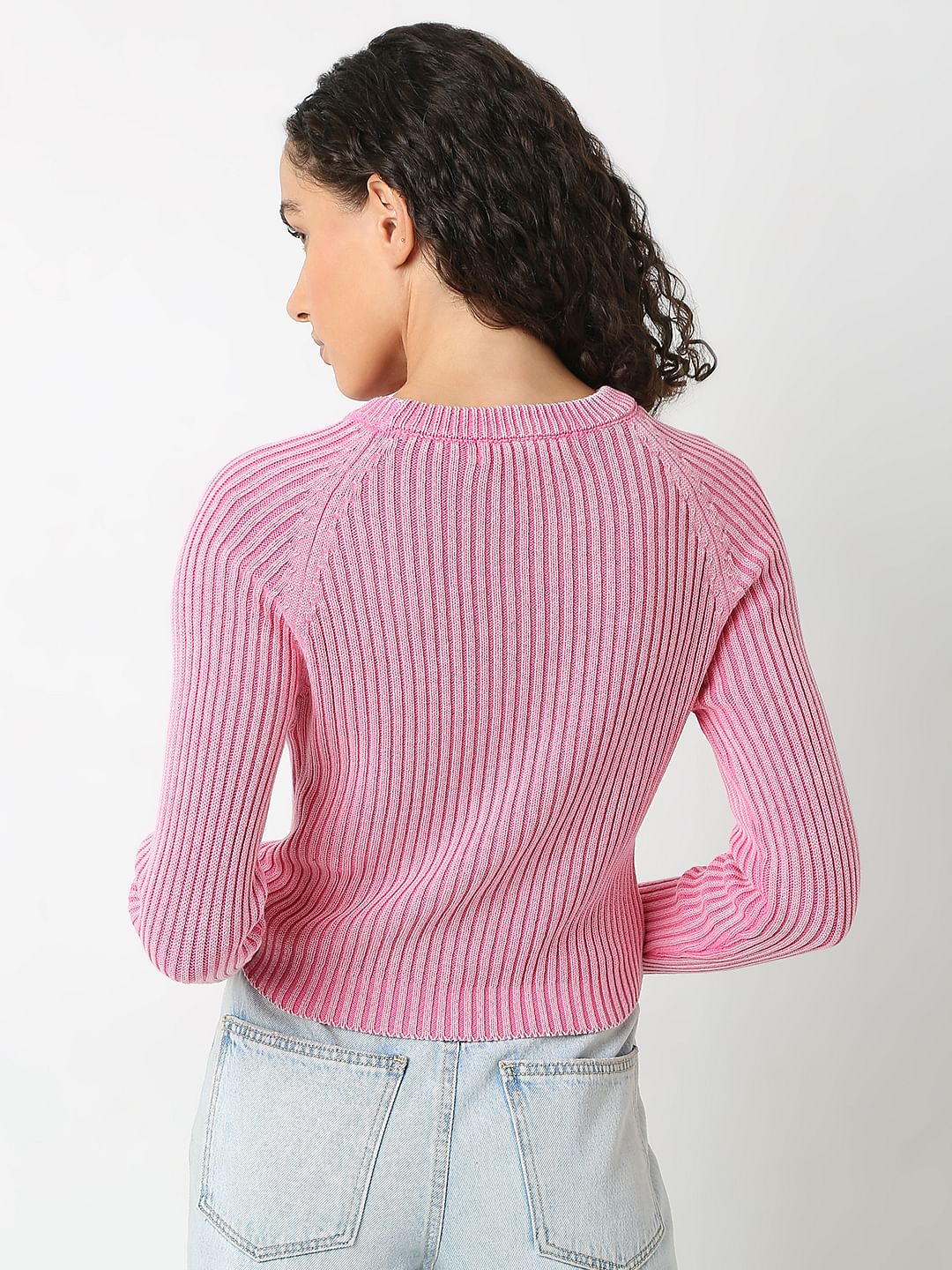 Pink O-Neck Pullover