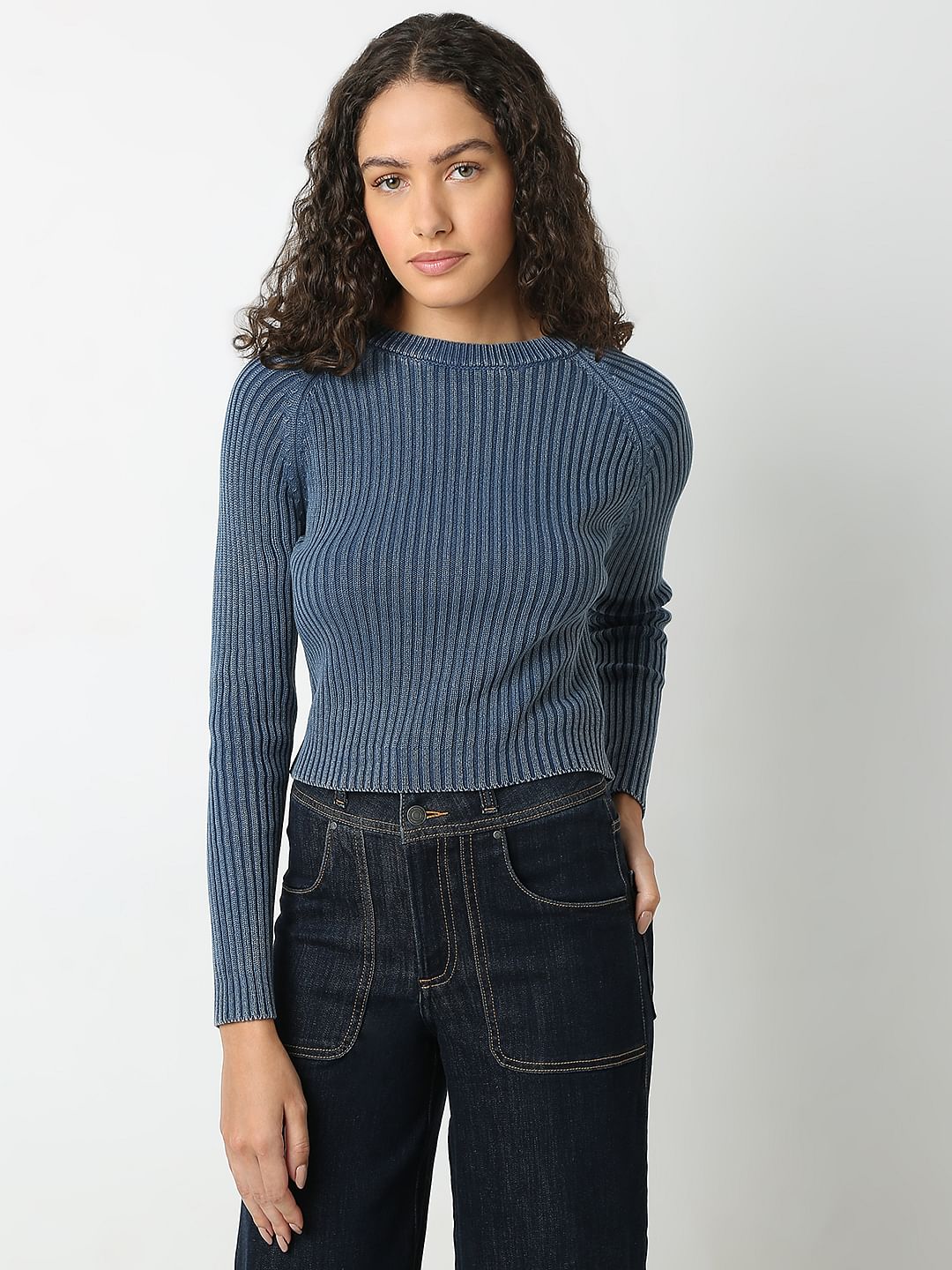 Dark Blue O-Neck Pullover
