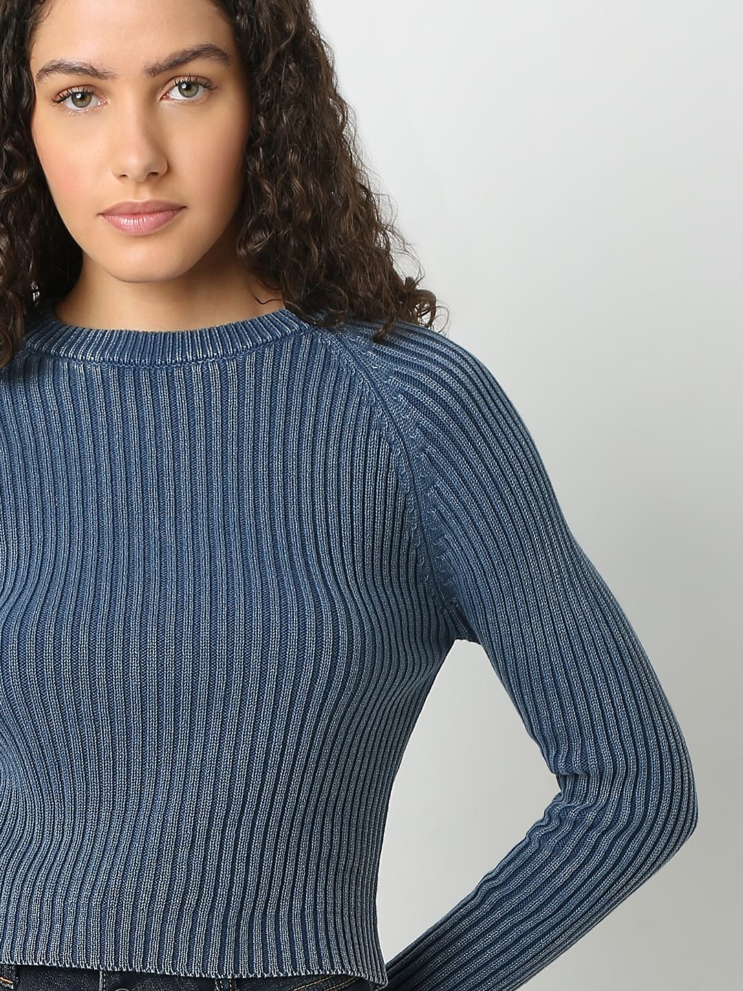 Dark Blue O-Neck Pullover