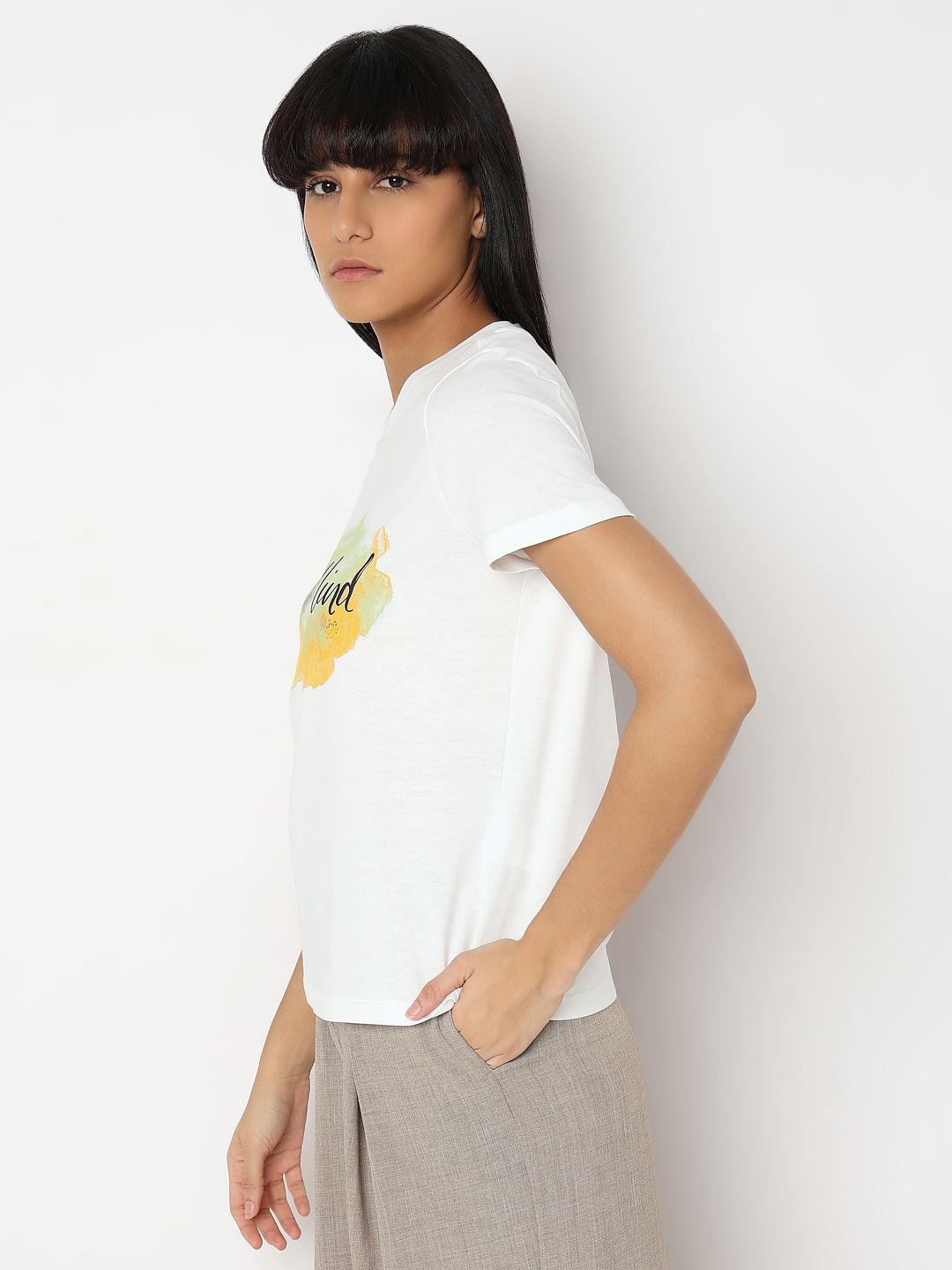 White Printed Organic Cotton T-Shirt