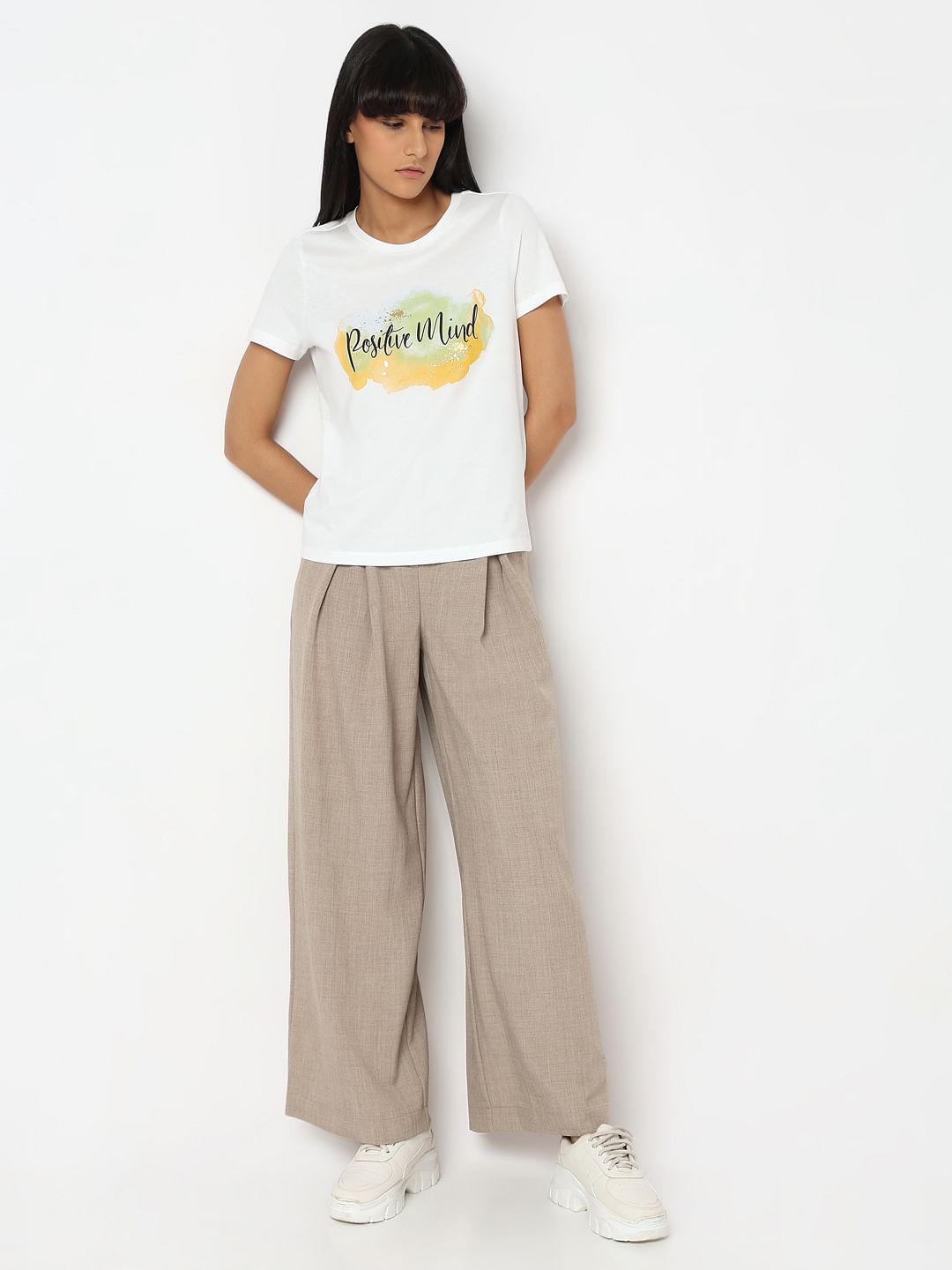 White Printed Organic Cotton T-Shirt